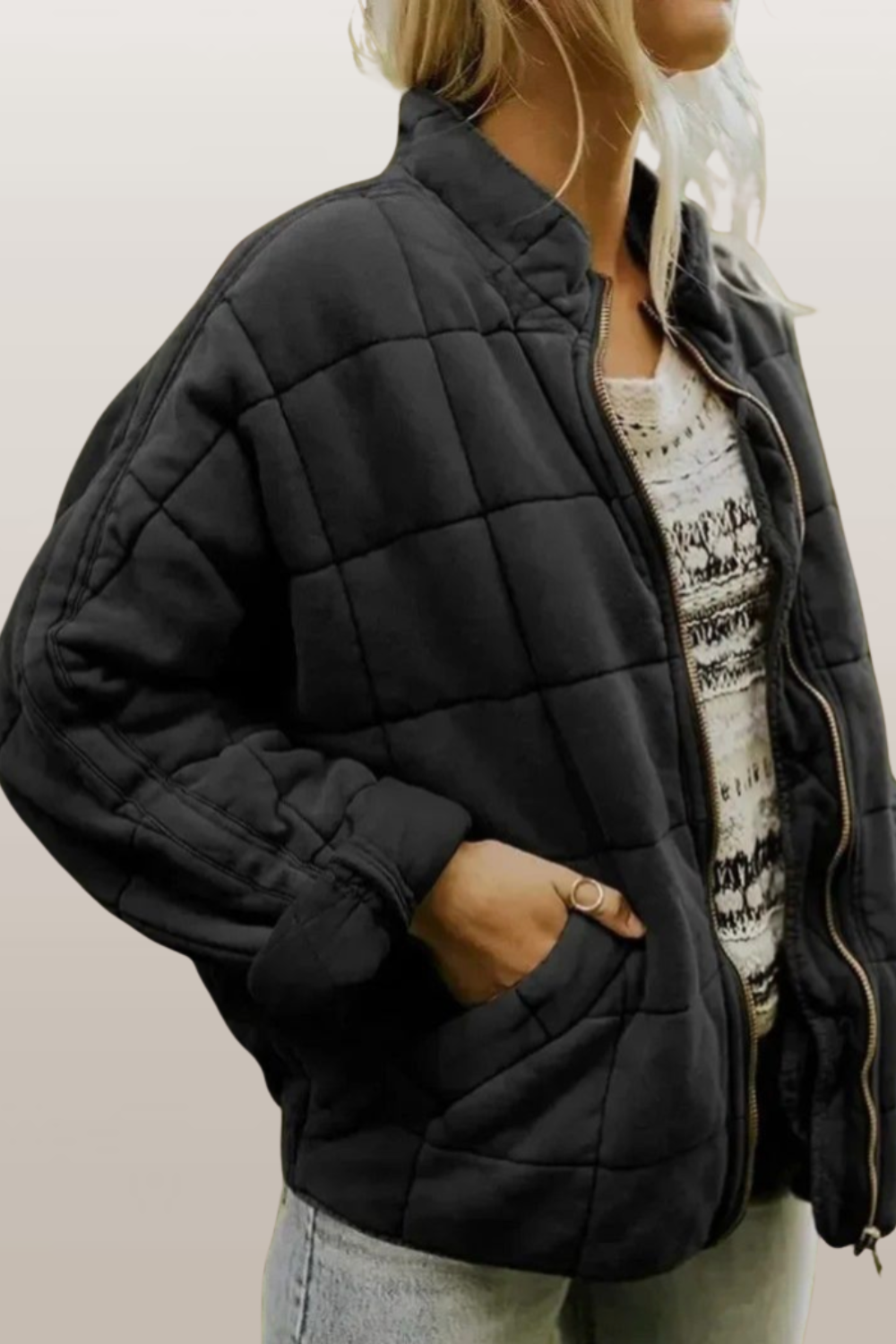Josette™ - Fôret jakke med elegant oversized-look