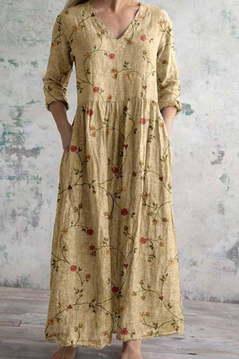 Caroline™ - Elegant Blomsterkjole