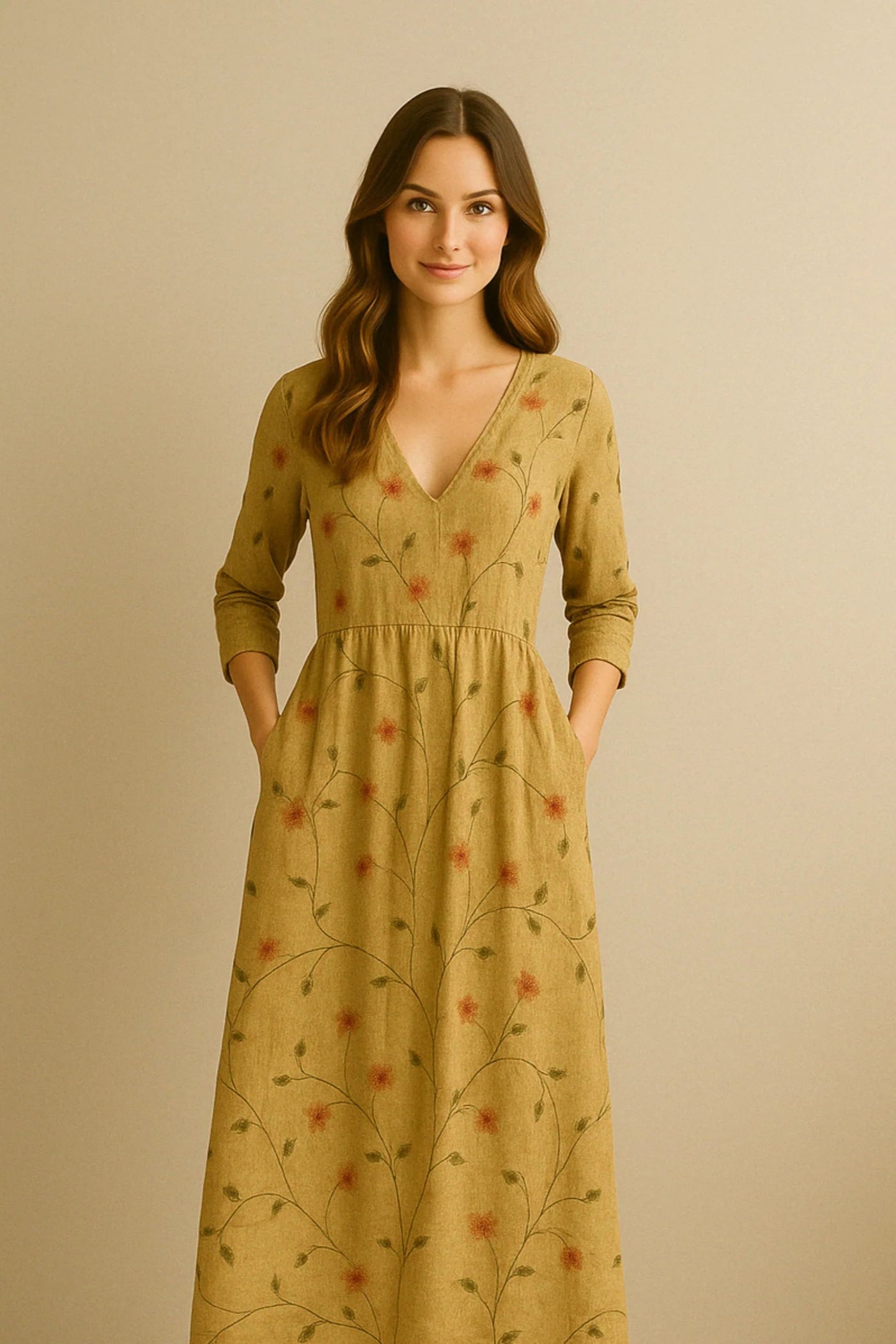 Caroline™ - Elegant Blomsterkjole
