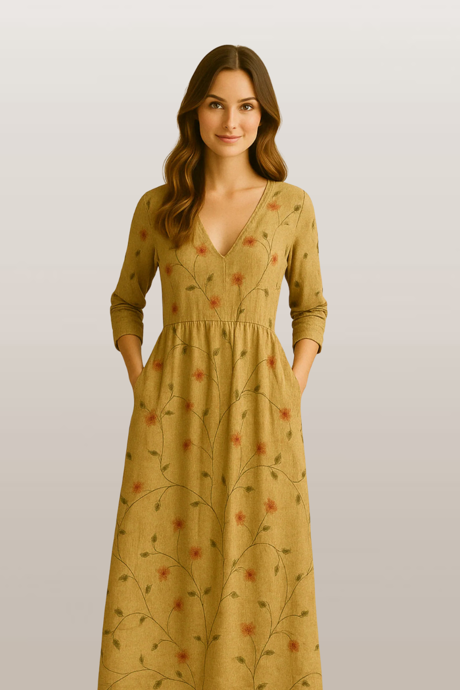 Caroline™ - Elegant Blomsterkjole