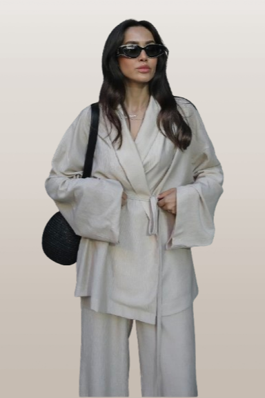 Evora™ - Kimono-sett i Lin