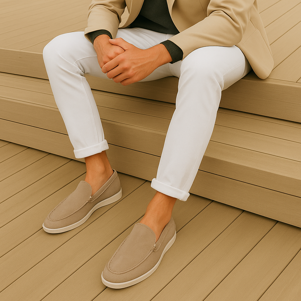 Deneb™ - Elegante loafers i ruskind