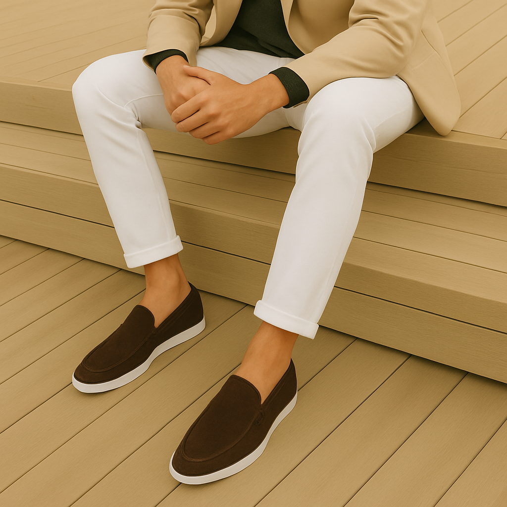 Deneb™ - Elegante loafers i ruskind
