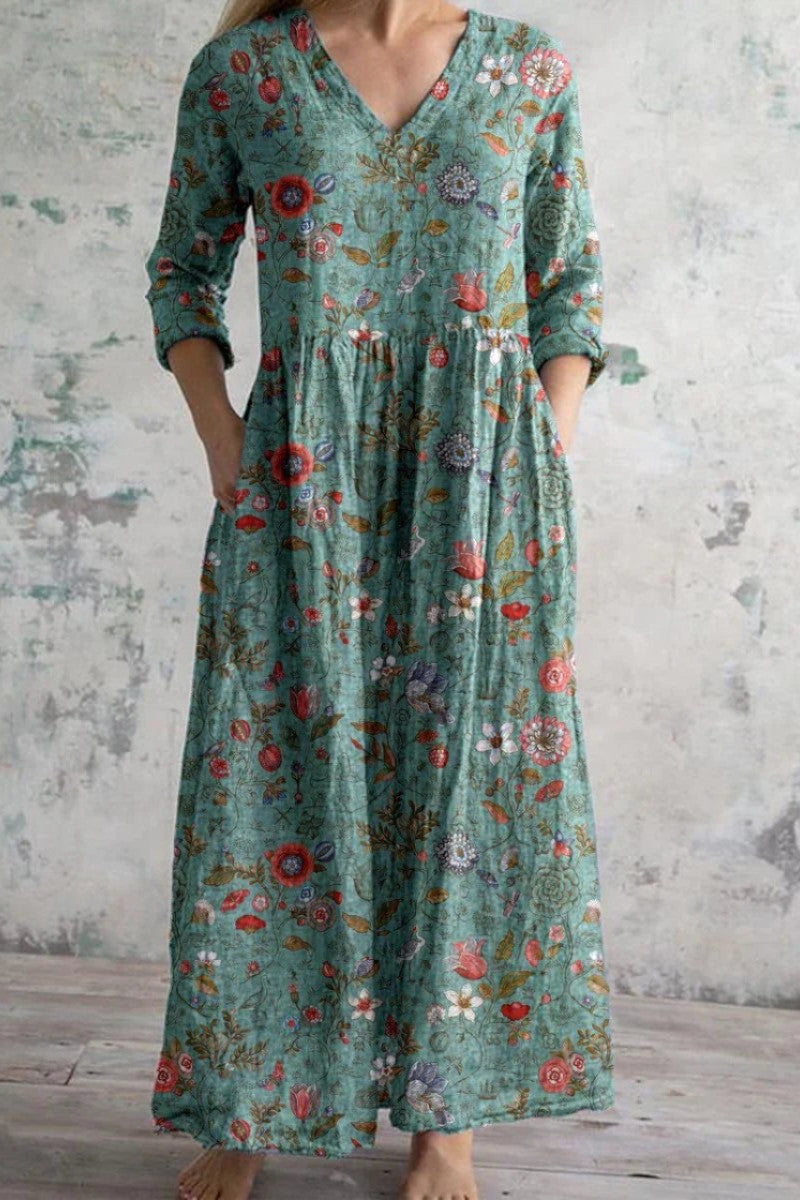 Caroline™ - Elegant Blomsterkjole